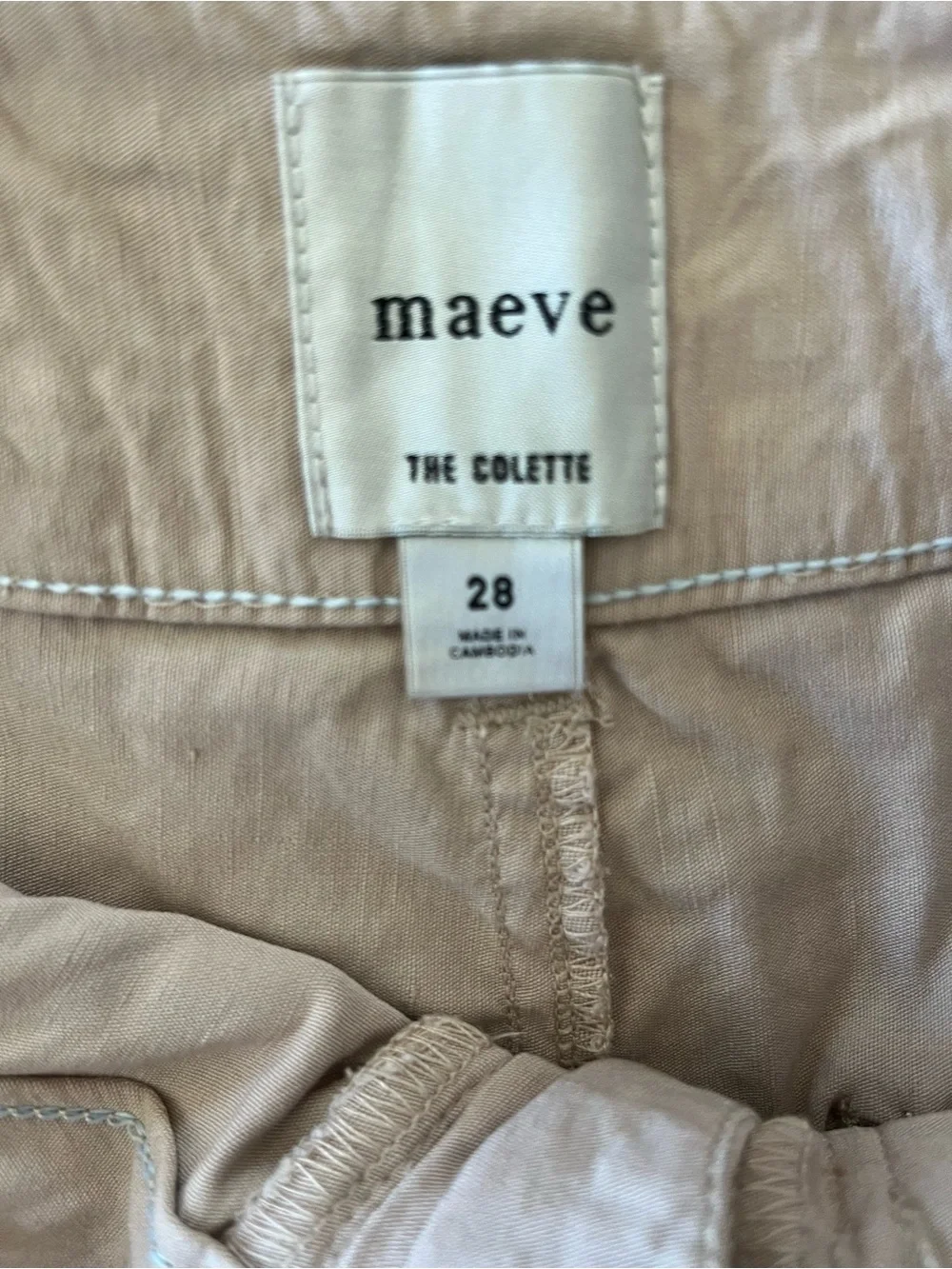 Anthropologie Maeve The Colette Pants Size 28/6 Linen Blend